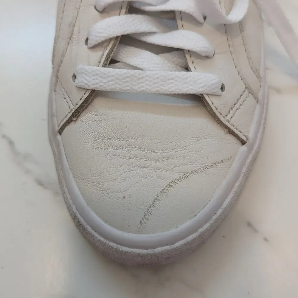 Madewell Off-White Sidewalk Low Top Leather Upper Sneakers Tennis Shoes Size 7.5